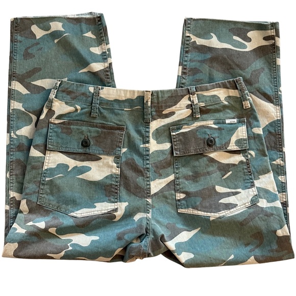 MOTHER Private High-Rise Patch Pocket Straight-Leg Ankle Jeans Camouflage 29 - Picture 6 of 16